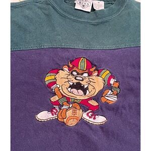 Vtg 1992 Acme Kids Tasmanian Devil Taz Looney Tunes Graphic Shirt Youth Medium